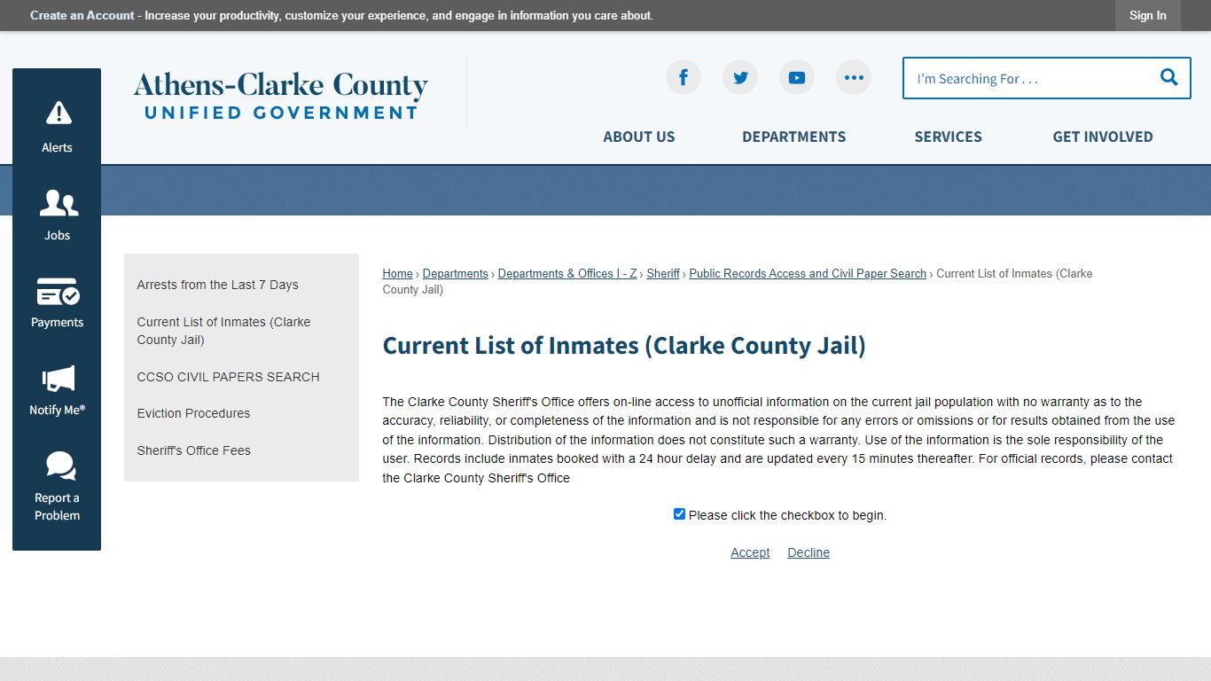 Current List of Inmates (Clarke County Jail) | Athens ...